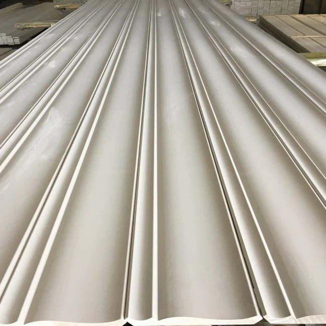 First Tier White Primed Wooden Crown Mouldings For Ceiling