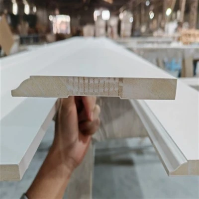 Pannelli di base per modanature in legno FJ rivestite in gesso bianco per il pavimento