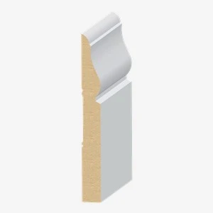 Modanatura di base in MDF con primer bianco
