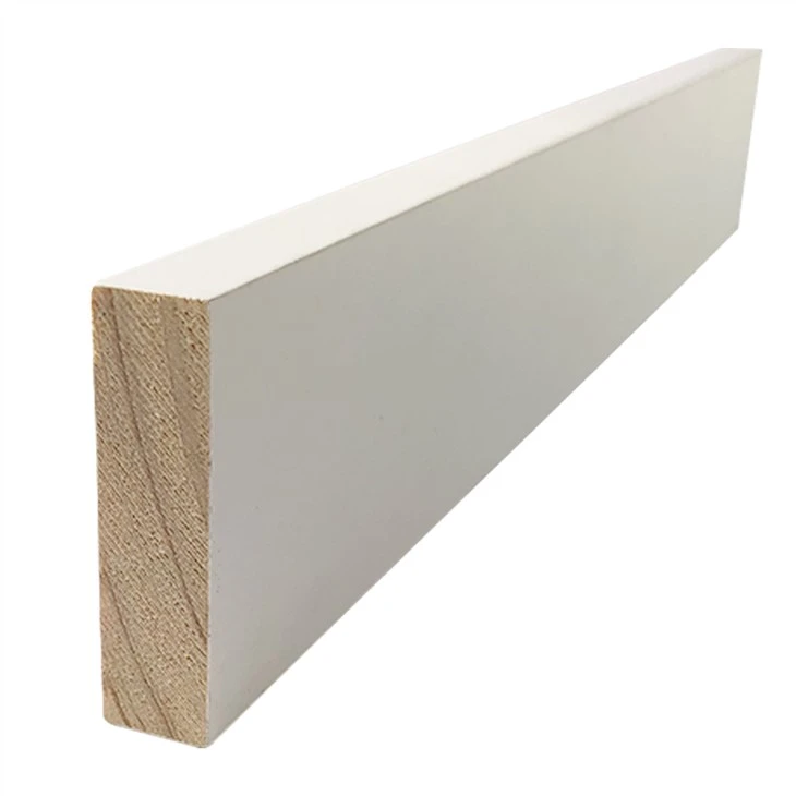 Modanatura di rivelazione della finestra in legno con snodo a dita con primer bianco